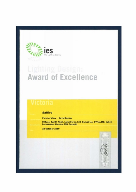 Saffire Tasmania - Award of Lighting Excellence